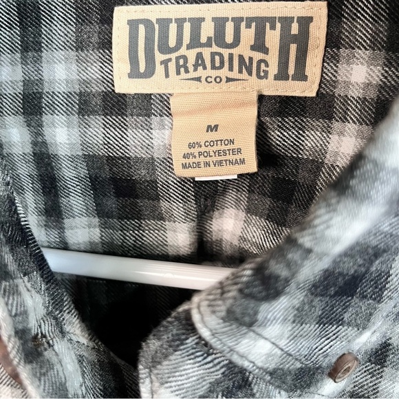 DULUTH TRADING CO Long Sleeve‎ Flannel Button Down Outdoor Gorpcore Comfy Cotton - Picture 3 of 5